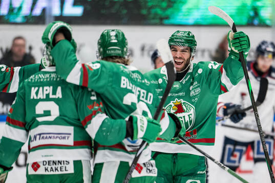 Rögles Josh Dickinson jublar