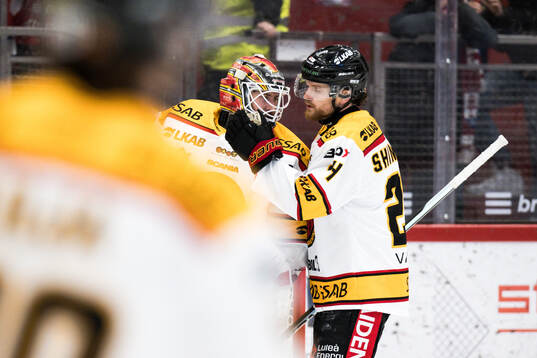 Luleås målvakt Joel Lassinantti och Brendan Shinnimin