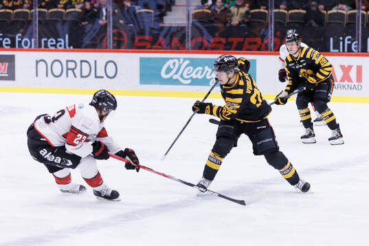 Malmö Redhawks Christoffer Forsberg och Skellefteås Oskar