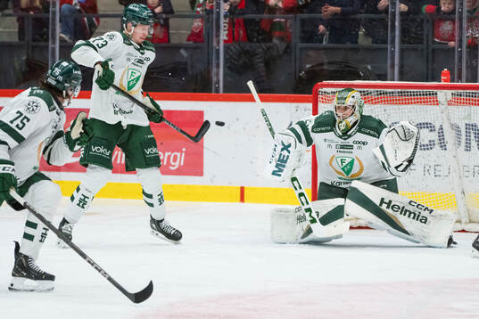 Färjestads målvakt Damian Clara