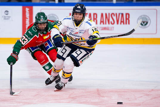 Frölundas Michelle Karvinen och HV71s Tea Løkke Nyberg