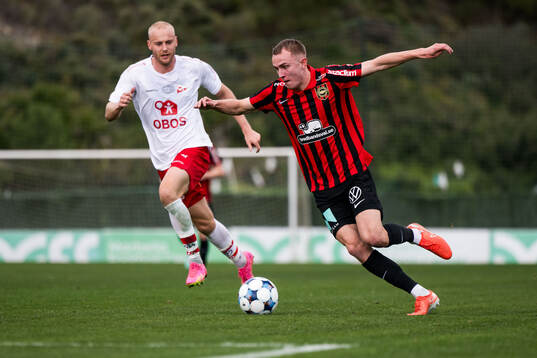 Sondre Sørlokk of Fredrikstad and Victor Lind of