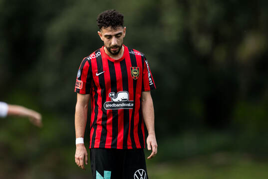 Daleho Irandust of Brommapojkarna looks dejected