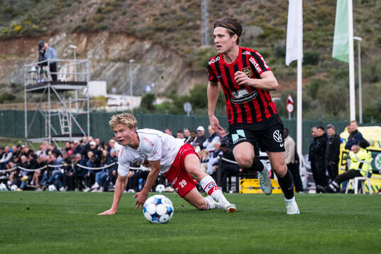 Oskar Øhlenschlæger of Fredrikstad and Oliver Zandén of
