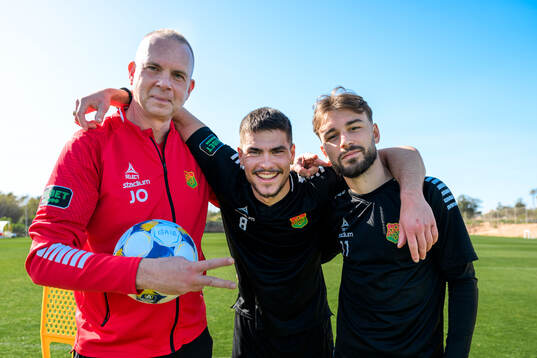GAIS materialförvaltare Joakim Olsson, William Milovanovic
