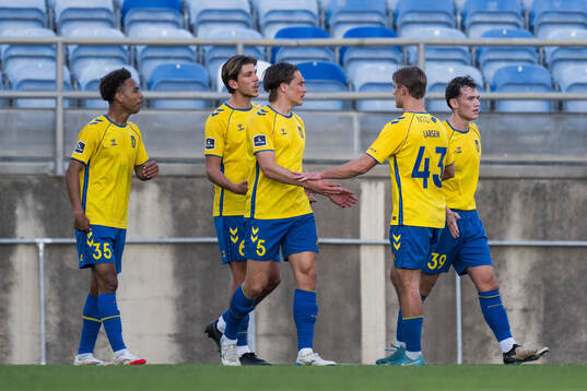 Rasmus Lauridsen of Brøndby celebrates
