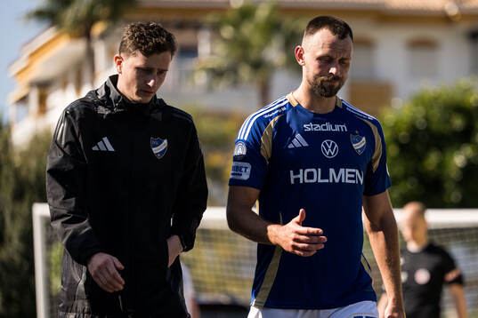 Head coach Martin Falk and Max Watson of IFK Norrköping