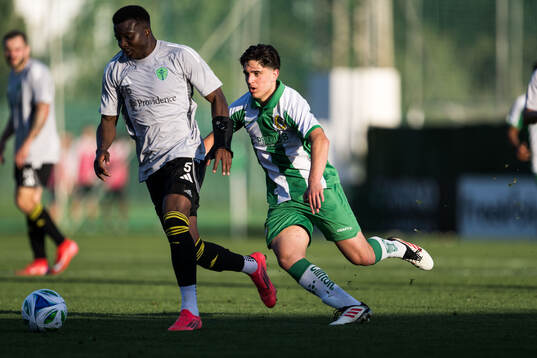Nouhou of Seattle Sounders FC and Adrian Lahdo of Hammarby