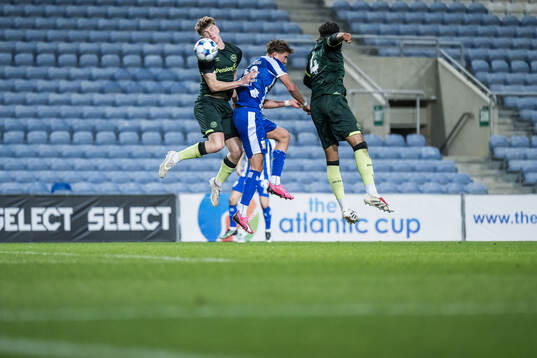 Conor McManus and Josh Stephenson of Brentford B and Ramon