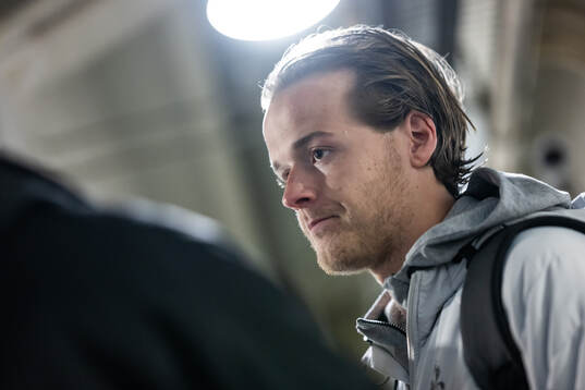 August Erlingmark of IFK Göteborg is interviewed