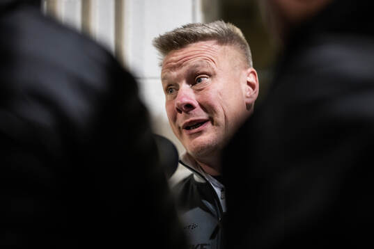 Head coach Stefan Billborn of IFK Göteborg is interviewed