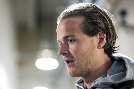 August Erlingmark of IFK Göteborg is interviewed
