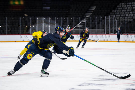 Anton Bengtsson of the Swedish national ice hockey team at