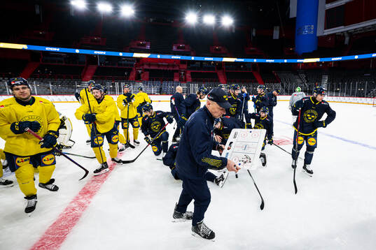 Head coach Magnus Hävelid of the Swedish national ice