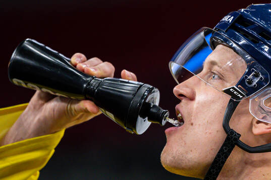 Gabriel Carlsson of the Swedish national ice hockey team at