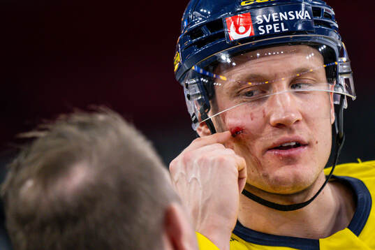 Gabriel Carlsson of the Swedish national ice hockey team at