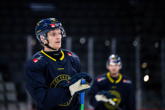 Anton Bengtsson of the Swedish national ice hockey team at