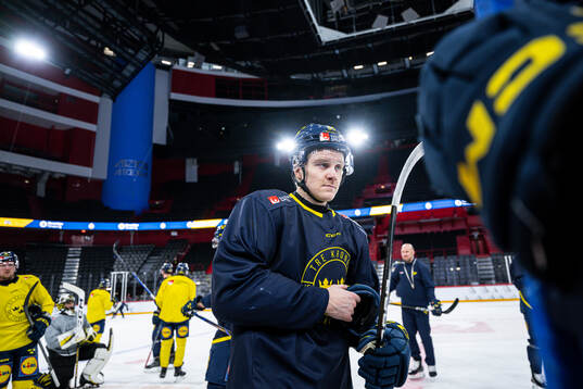 Sebastian Hartmann of the Swedish national ice hockey team