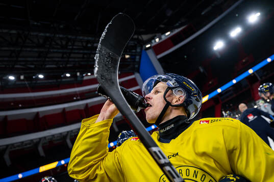 Max Friberg of the Swedish national ice hockey team at a