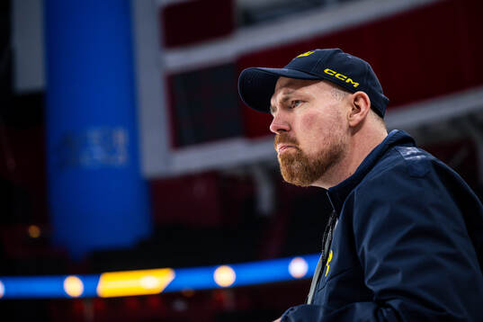 Assistant coach Gereon Dahlgren of the Swedish national ice