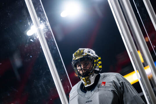 Goaltender Linus Söderström of the Swedish national ice