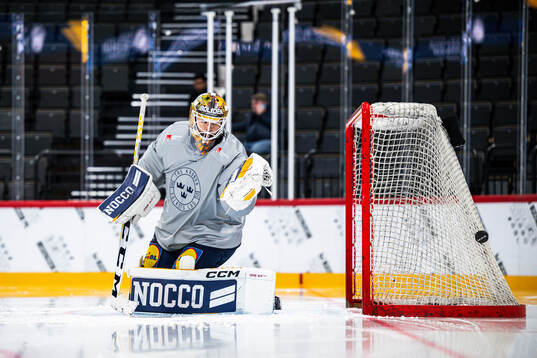 Goaltender Linus Söderström the Swedish national ice
