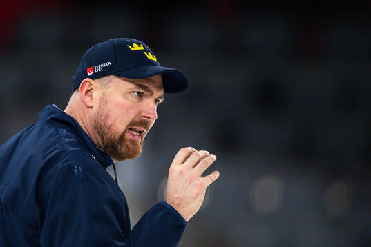 Assistant coach Gereon Dahlgren of the Swedish national ice