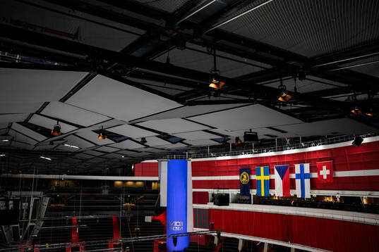 A new retractable inner roof of Avicii Arena seen