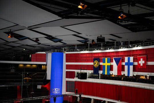 A new retractable inner roof of Avicii Arena seen