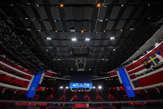 A new retractable inner roof of Avicii Arena seen