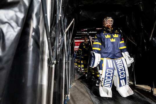 Goaltender Linus Söderström of Sweden