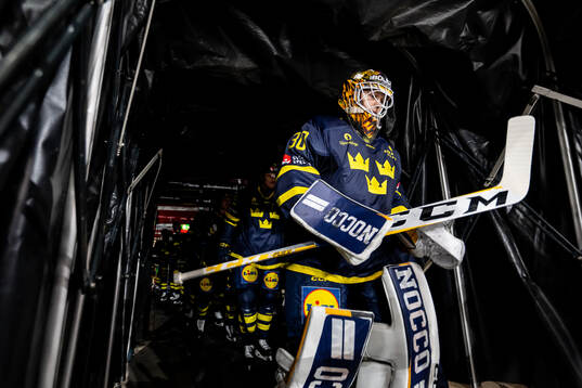 Goaltender Linus Söderström of Sweden