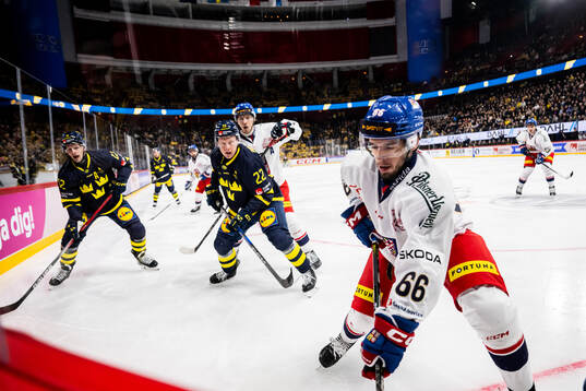 Max Friberg and Fredrik Olofsson of Sweden against Matyas