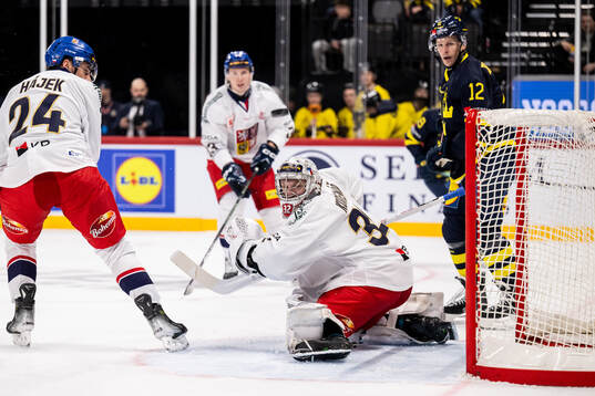 Goaltender Josef Korenar of Czech Republic