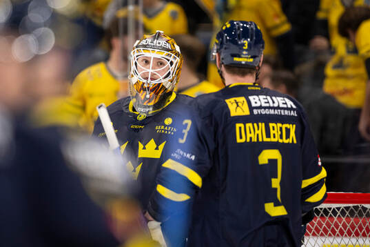 Goaltender Linus Söderström of Sweden