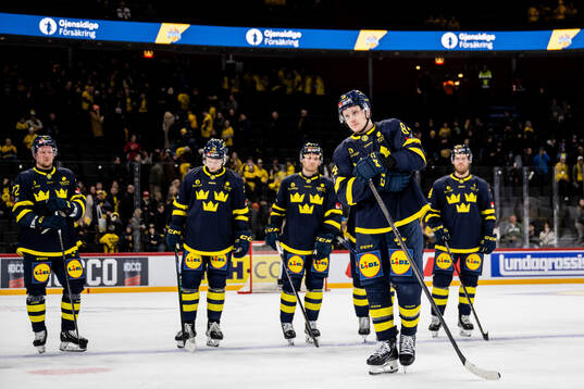 Sebastian Hartmann of Sweden is awarded player of the match