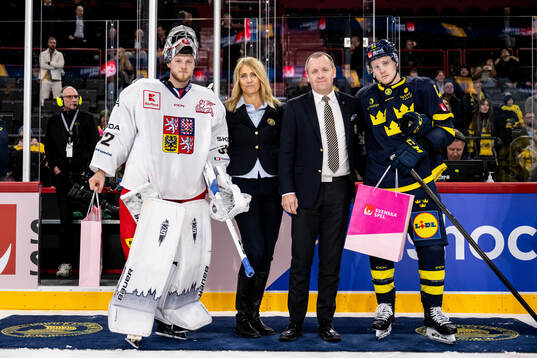 Goaltender Josef Korenar of Czech Republic and Sebastian