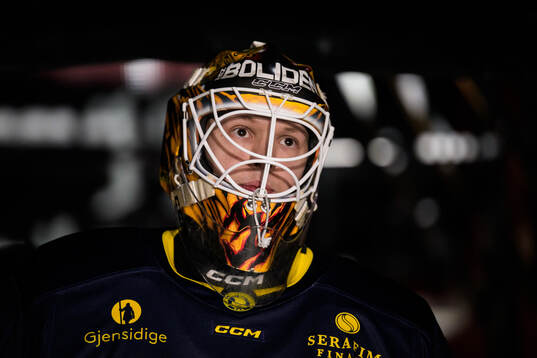 Goaltender Linus Söderström of Sweden