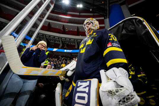Goaltender Linus Söderström of Sweden