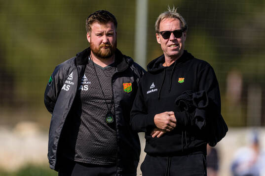 Assistant coach Alexander Severin and Sports director