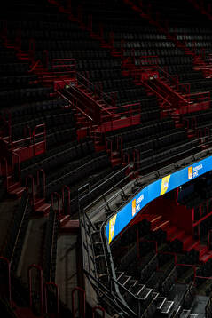 Empty seat rows at Avicii Arena
