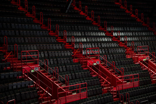 Empty seat rows at Avicii Arena