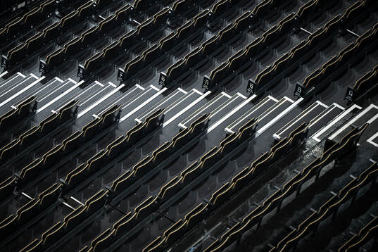 Empty seat rows at Avicii Arena
