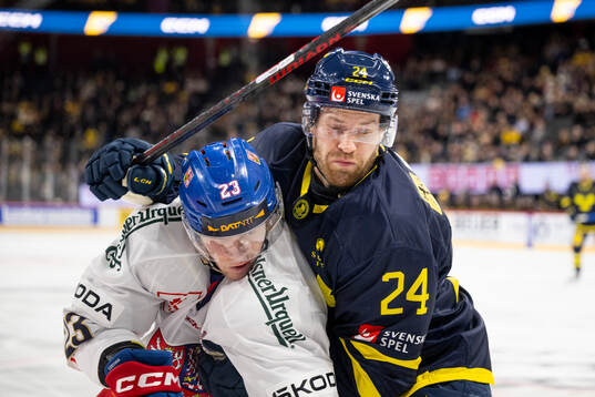 Pavel Kousal of Czech Republic and Oscar Lindberg of Sweden