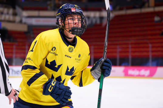 Lova Blom of Sweden celebrates