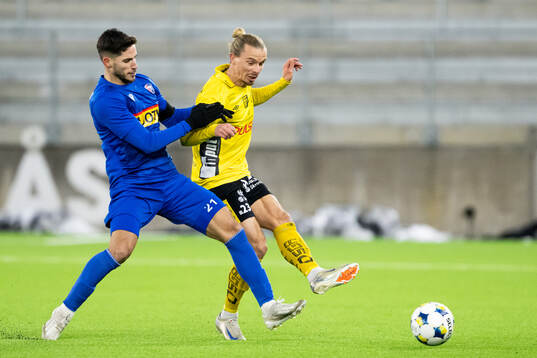 Sandefjords Evangelos Patoulidis och Elfsborgs Niklas Hult