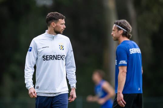 Assisterande tränare Marcus Berg och Gustav Svensson