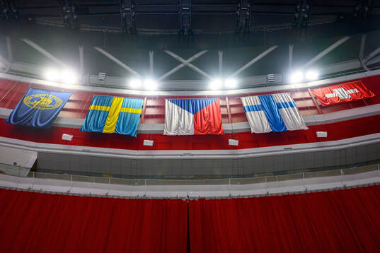 Flags of Sweden, Czech Republic, Finland and Switzerland