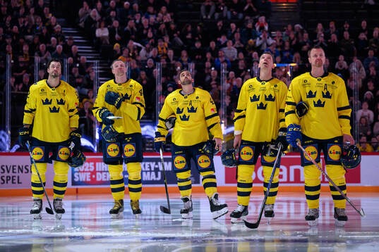 Staffan Kronwall, Henrik Zetterberg, Mikael Samuelsson and