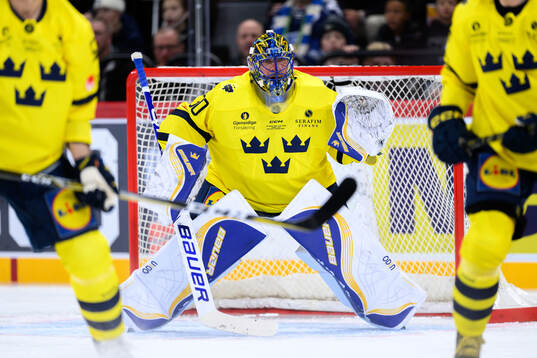 Goaltender Henrik Lundqvist of Tre Kronor Legends